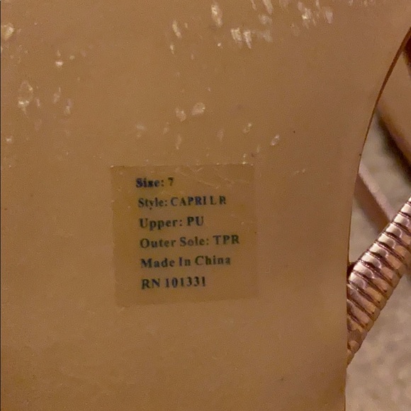 Rose Gold Sandals. - Picture 3 of 5